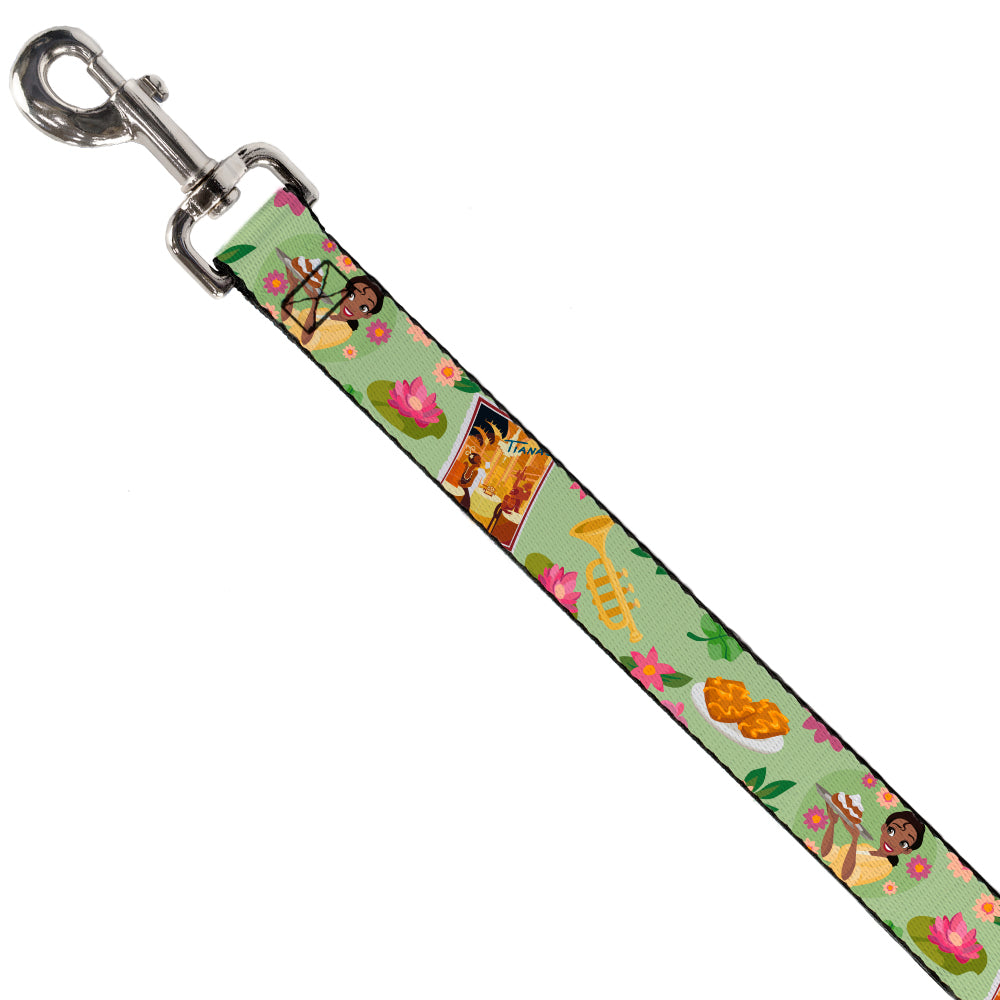 Dog Leash - The Princess and the Frog Tiana's Place Collage Greens/Pinks