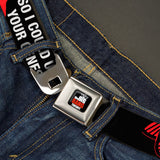 THE BIG BANG THEORY Full Color Black White Red Seatbelt Belt - Howard/Double Helix I WISH I WERE DNA HELICASE Black/White/Red Webbing