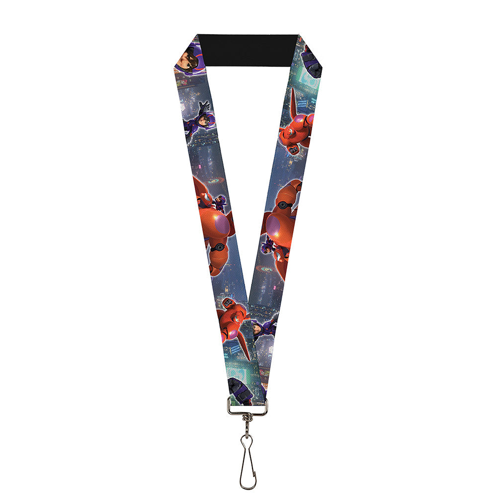 Lanyard - 1.0" - Hiro & Baymax Action Poses San Fransokyo