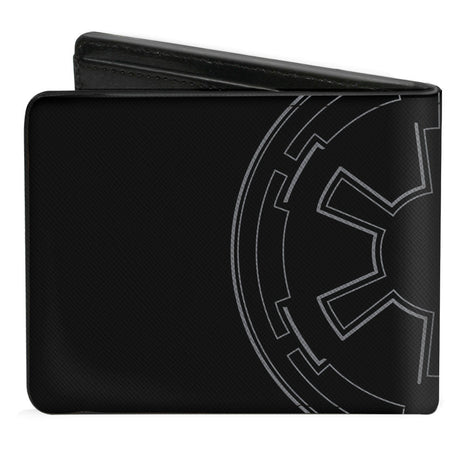 Bi-Fold Wallet - Star Wars Aurebesh DARK SIDE Galactic Empire Insignia Black Red Gray White