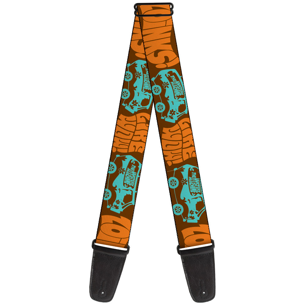 Guitar Strap - ZOINKS! LIKE WOW! The Mystery Machine Brown Baby Blue