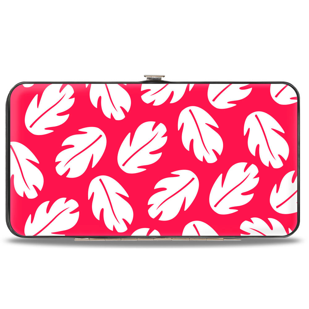 Hinged Wallet - Lilo & Stitch Bounding Lilo Dress Leaves Red White