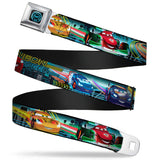 Cars Speedometer Icon Full Color Black Blue Glow Seatbelt Belt - Cars Lineup NEON SPEED/Skyline Webbing