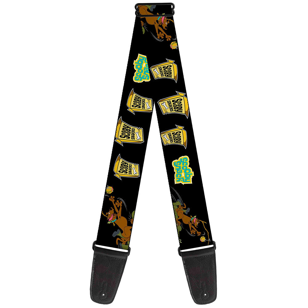 Guitar Strap - Chasing Scooby Snacks Black