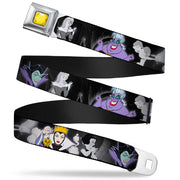 Princess Gem CLOSE-UP Full Color Yellow Seatbelt Belt - Villains Hexing Princess' Scenes Color/Black/White Webbing