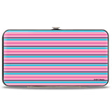 Hinged Wallet - HEY ARNOLD! 3-Character Poses + Stripes Pinks Blues