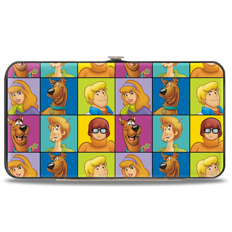 Hinged Wallet - Scooby Doo 5-Character Face Blocks Multi Color