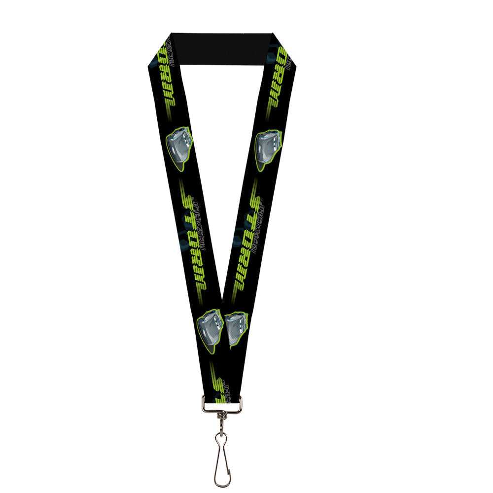 Lanyard - 1.0" - Cars 3 JACKSON STORM Pose STRIPE Black Greens