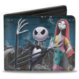 Bi-Fold Wallet - Nightmare Before Christmas 4-Character Group Cemetery Scene