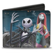 Bi-Fold Wallet - Nightmare Before Christmas 4-Character Group Cemetery Scene