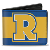 Bi-Fold Wallet - RIVERDALE "R" Logo Stripe Blue Yellow