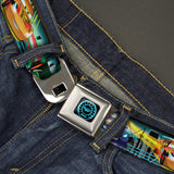 Cars Speedometer Icon Full Color Black Blue Glow Seatbelt Belt - Cars Lineup NEON SPEED/Skyline Webbing