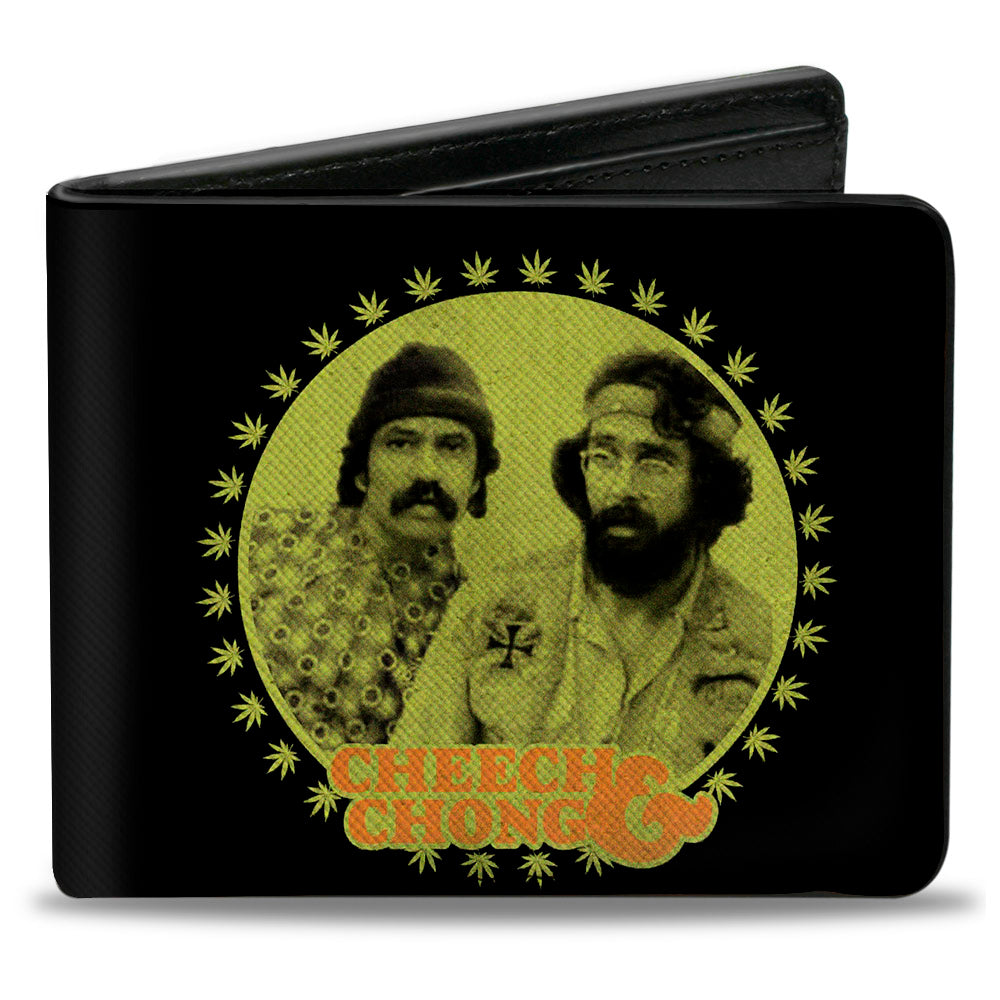 Bi-Fold Wallet - CHEECH & CHONG Next Movie Pose Black Green Orange