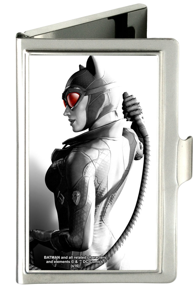 Business Card Holder - SMALL - Arkham City Catwoman Whip Pose FCG Grays Red