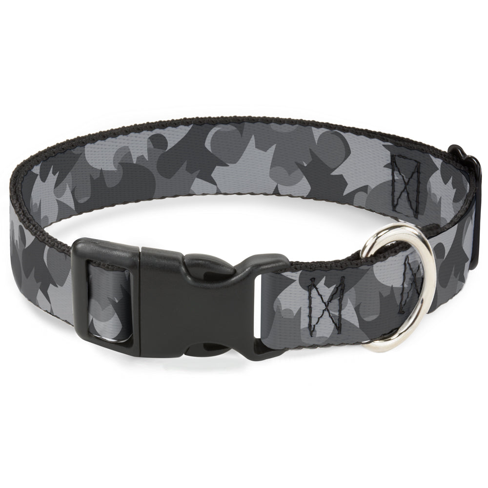 Plastic Clip Collar - Bat Signal Stacked Black/Grays