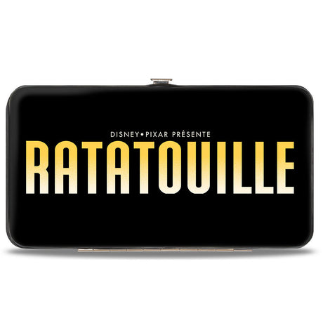 Hinged Wallet - Ratatouille Emile and Remy Chef Hat Pose + Text Logo Greens Yellows