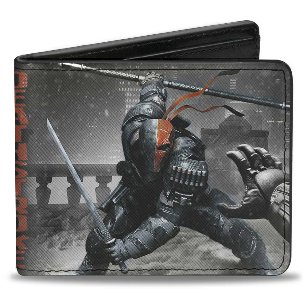 Bi-Fold Wallet - DEATHSTROKE Arkham Origins Action Pose Snow Grays Red