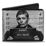 Bi-Fold Wallet - Supernatural Dean + Sam Mug Shots Grays Black White