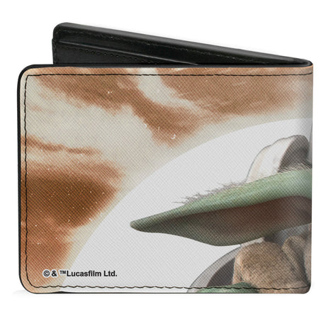 Bi-Fold Wallet - Star Wars The Child Vivid Frown Pod Pose CLOSE-UP