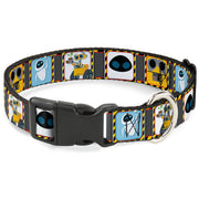 Plastic Clip Collar - WALL-E & EVE Pose/Face Hazard Blocks Gray/Yellow/Black