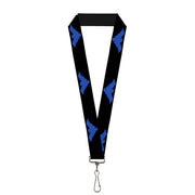 Lanyard - 1.0" - Nightwing Logo Black Blue