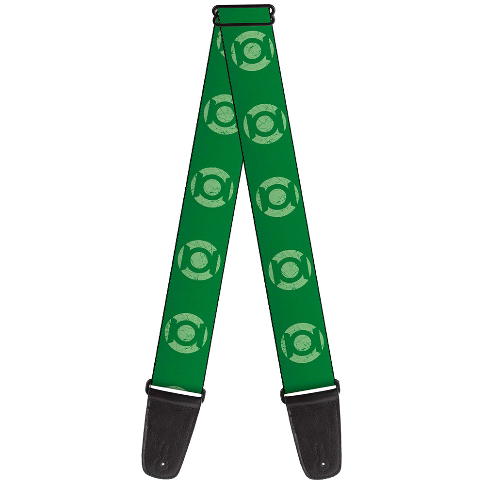 Guitar Strap - Green Lantern Logo Weathered Greens