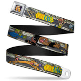 Dog & Cat Pose Full Color Seatbelt Belt - CATDOG Characters Running Webbing