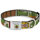 Star Wars Boba Fett Helmet Full Color Tan Seatbelt Buckle Collar - Star Wars Boba Fett Utility Belt Bounding Tan