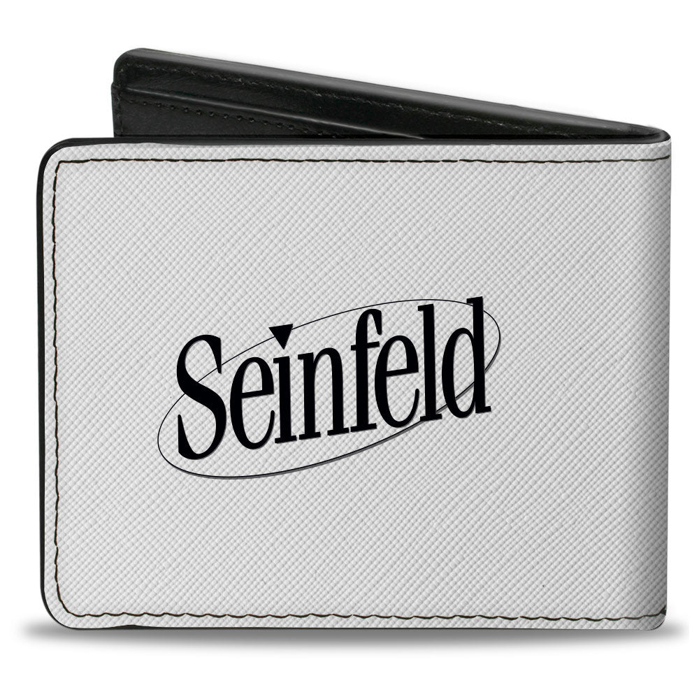 Bi-Fold Wallet - Seinfeld Street Signs THE NEXUS OF THE UNIVERSE + Logo White Black Red Green