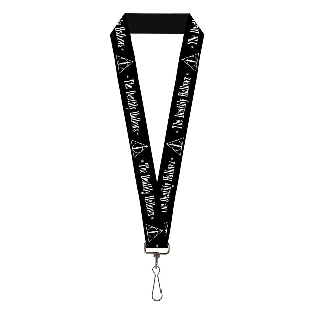 Lanyard - 1.0" - HARRY POTTER THE DEATHLY HALLOWS Symbol Black White