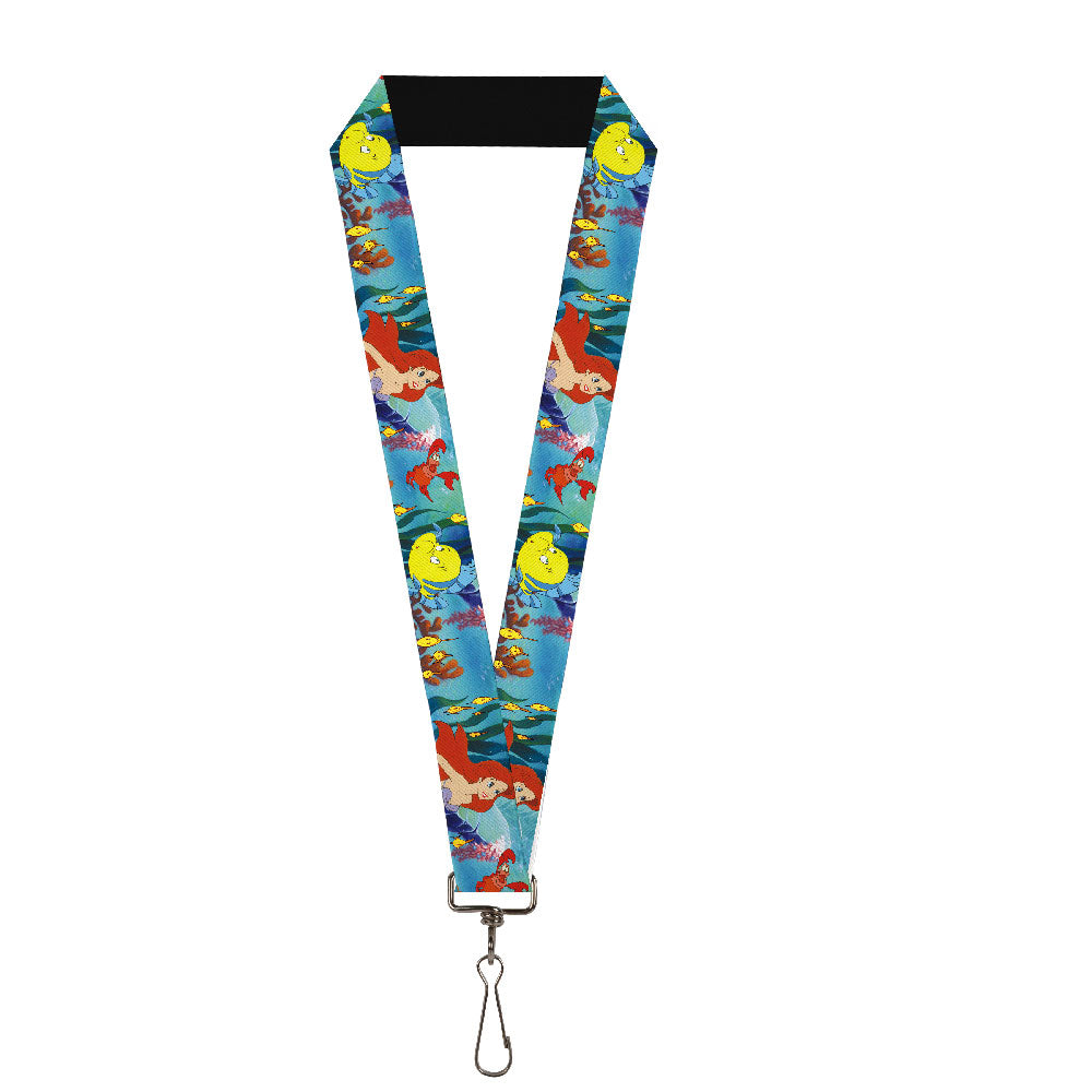 Lanyard - 1.0" - Ariel, Sebastian & Flounder Scene