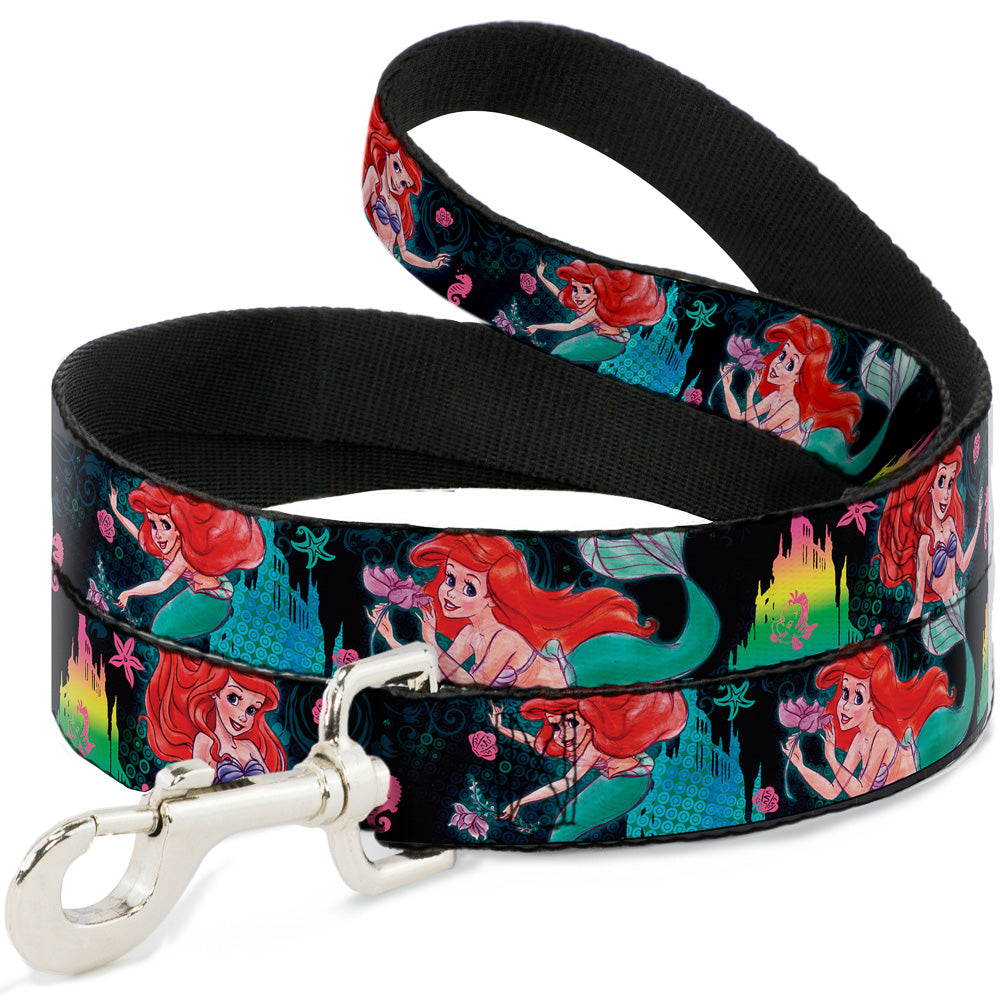 Dog Leash - Ariel Underwater Poses/Palace Silhouette