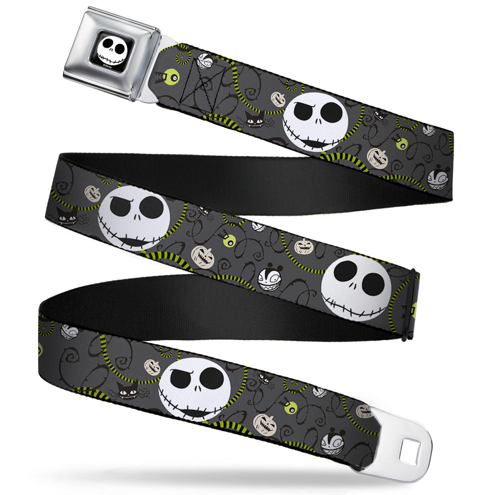 Jack Expression4 Full Color Seatbelt Belt - NBC Jack Expressions/Halloween Elements Gray Webbing