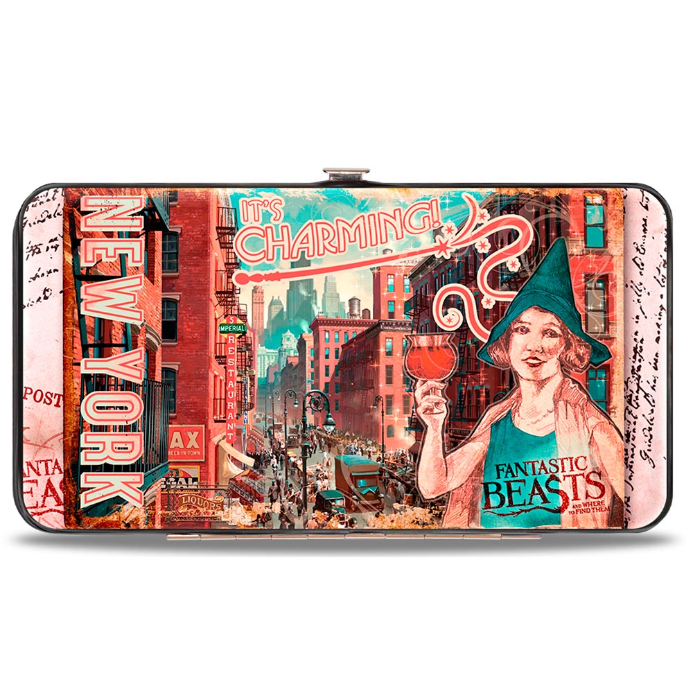 Hinged Wallet - FANTASTIC BEASTS AND WHERE TO FIND THEM City Post Card NEW YORK IT'S CHARMING