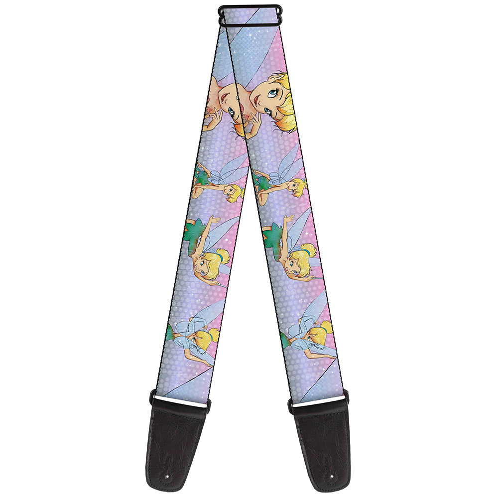 Guitar Strap - Tinker Bell Poses Purple Pink Fade