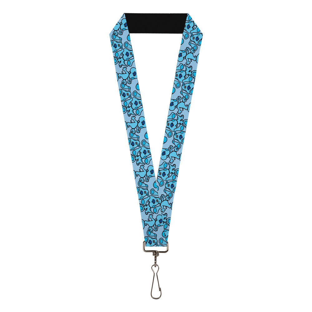 Lanyard - 1.0" - Blue's Clues Blue Poses Scattered Blues