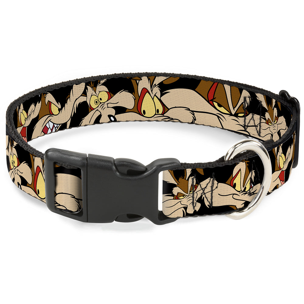 Plastic Clip Collar - Wile E. Coyote Expressions Black