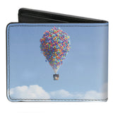 Bi-Fold Wallet - Up Flying Balloon House Vivid Clouds