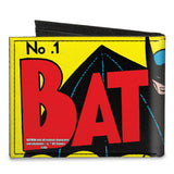 Canvas Bi-Fold Wallet - Classic BATMAN Issue #1 Robin & Batman Logo CLOSE-UP Cover Pose