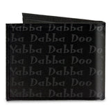 Canvas Bi-Fold Wallet - Fred YABBA DABBA DOO Pose2 Black Gray