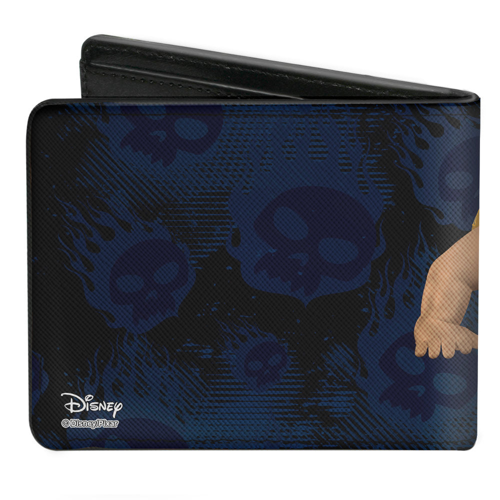 Bi-Fold Wallet - Toy Story Walking Car WHAT?? Sid's Skull Black Blues