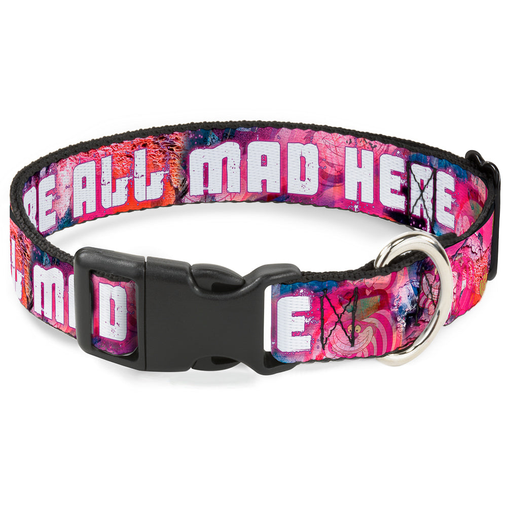 Plastic Clip Collar - Transparent Cheshire Cat Poses WE'RE ALL MAD HERE