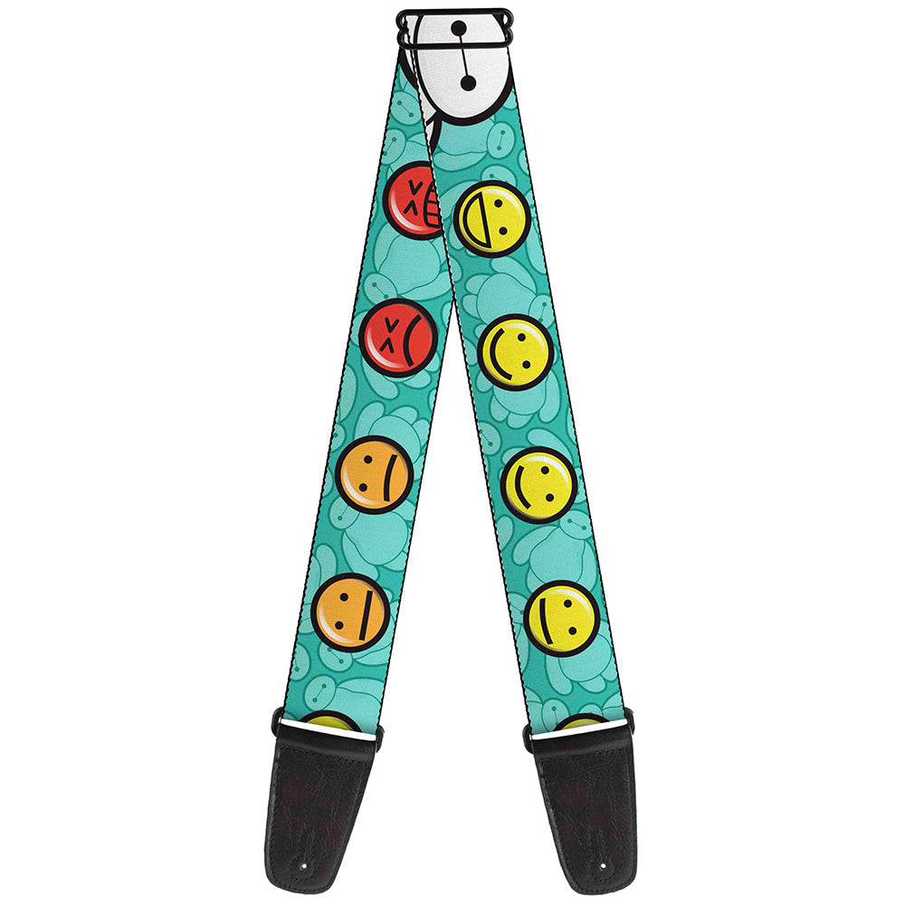 Guitar Strap - Baymax Mood Expressions Baymax Scattered Turquoise