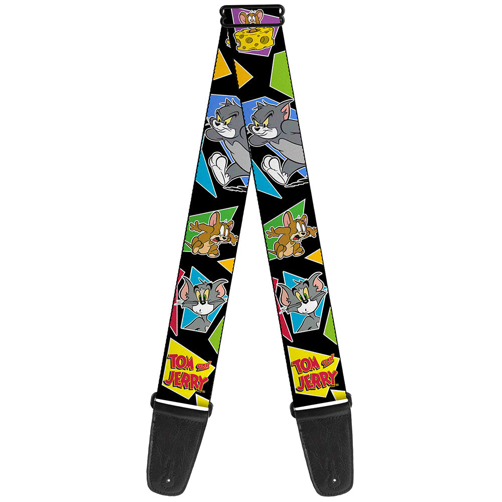 Guitar Strap - TOM & JERRY Poses Black Multi Color