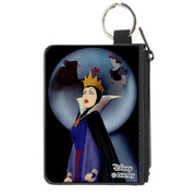 Canvas Zipper Wallet - MINI X-SMALL - Snow White Evil Queen Old Hag & Snow White Apple Scene