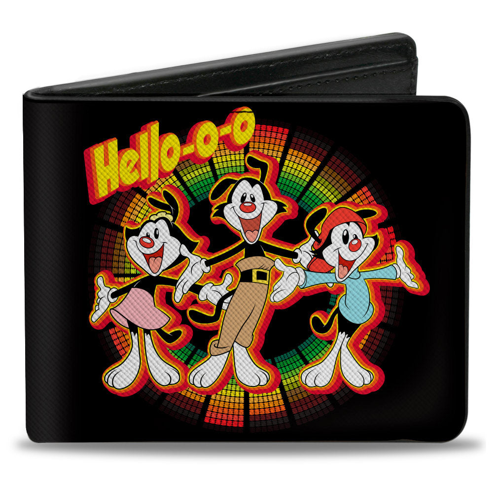 Bi-Fold Wallet - Animaniacs HELLOOO Group Pose Black Red Yellow