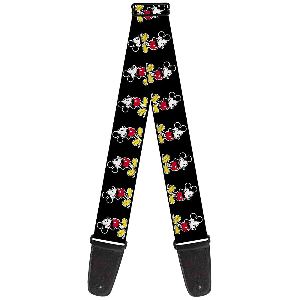 Guitar Strap - Classic Mickey Mouse Pose Black