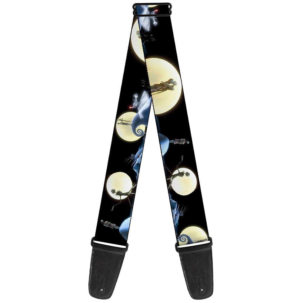 Guitar Strap - Nightmare Before Christmas Jack & Sally Moon Scenes