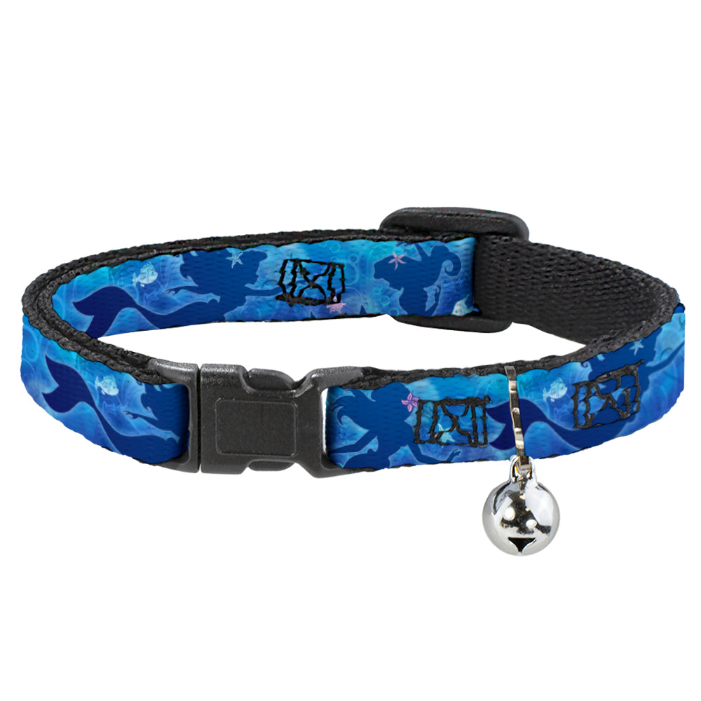 Cat Collar Breakaway - Ariel Silhouette Poses Castle Blues