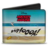 Bi-Fold Wallet - MICKEY MOUSE Blown Away WHOOOA! Boardwalk Scene